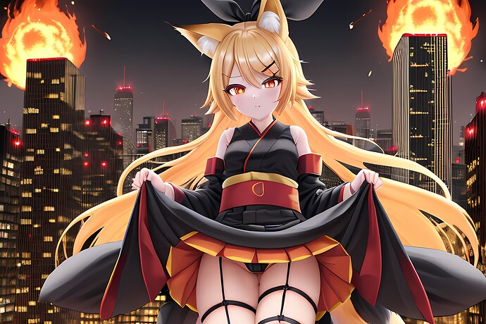 high_quality__extremely_detailed_cg_unity_8k_wallpaper__1girl__giantess__kagamine_rin__fox_girl__size_difference_fox_tail__yellow_hair__red_eyes__yellow_fox_ears__black_cloth__black__1205196516(1)