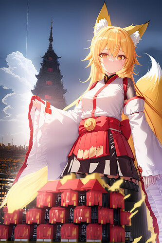high_quality__extremely_detailed_cg_unity_8k_wallpaper__meditation__kagamine_rin__giantess_huge_size__size_difference__1girl__fox_girl__size_difference_fox_tail__yellow_hair__red_eye_2427901597(3)