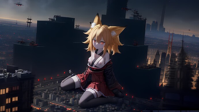 high_quality__extremely_detailed_cg_unity_8k_wallpaper__1girl__giantess__kagamine_rin__fox_girl__size_difference_fox_tail__yellow_hair__red_eyes__yellow_fox_ears__black_cloth__black__3963185208(3)