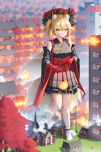 high_quality__extremely_detailed_cg_unity_8k_wallpaper__1girl__giantess__kagamine_rin__fox_girl__size_difference_fox_tail__yellow_hair__red_eyes__yellow_fox_ears__black_cloth__black_dres_836345654