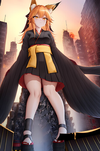 high_quality__extremely_detailed_cg_unity_8k_wallpaper__giantess_fox_girl__kagamine_rin__giantess_huge_size__size_difference_fox_tail__yellow_hair__red_eyes__yellow_fox_ears__black_c_2427901597(3)