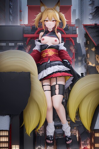 high_quality__extremely_detailed_cg_unity_8k_wallpaper__1girl__giantess__kagamine_rin__fox_girl__size_difference_fox_tail__yellow_hair__red_eyes__yellow_fox_ears__black_cloth__black__1357252871(1)