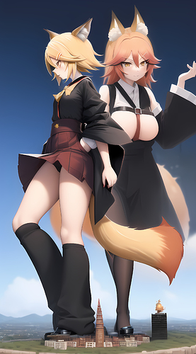 masterpiece__best_quality__extremely_detailed__portrait___2girls___giant_girl___giantess___fox_girl____kagamine_rin____giantess__huge_size__fox_tail__yellow_hair__red_eyes____yellow__1044411977(1)