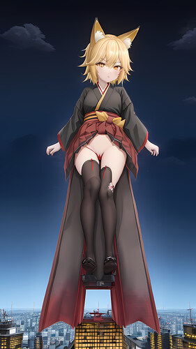 high_quality__extremely_detailed_cg_unity_8k_wallpaper__1girl__giantess__kagamine_rin__fox_girl__size_difference_fox_tail__yellow_hair__red_eyes__yellow_fox_ears__black_cloth__black__2658986635(2)