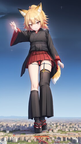 high_quality__extremely_detailed_cg_unity_8k_wallpaper__1girl__giantess__kagamine_rin__fox_girl__size_difference_fox_tail__yellow_hair__red_eyes__yellow_fox_ears__black_cloth__black__1229091908(2)